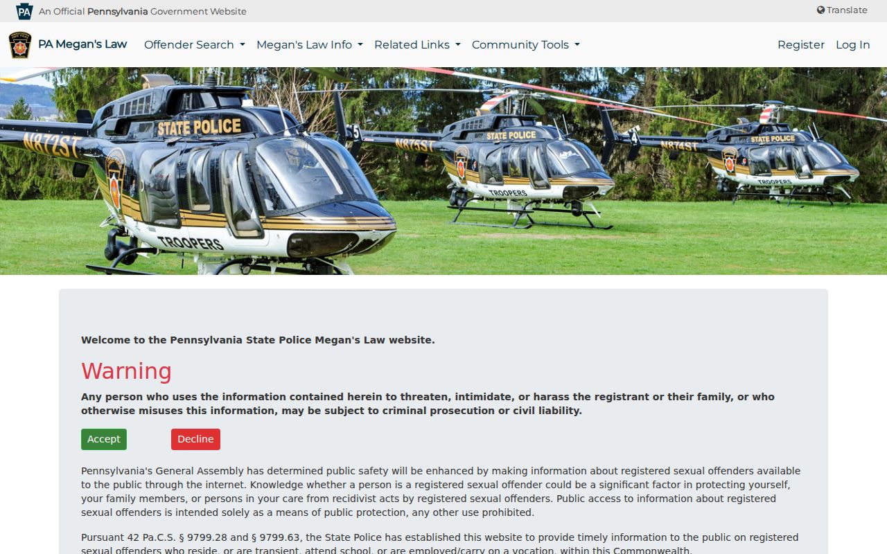 New Castle residents directory Pennsylvania public safety registry