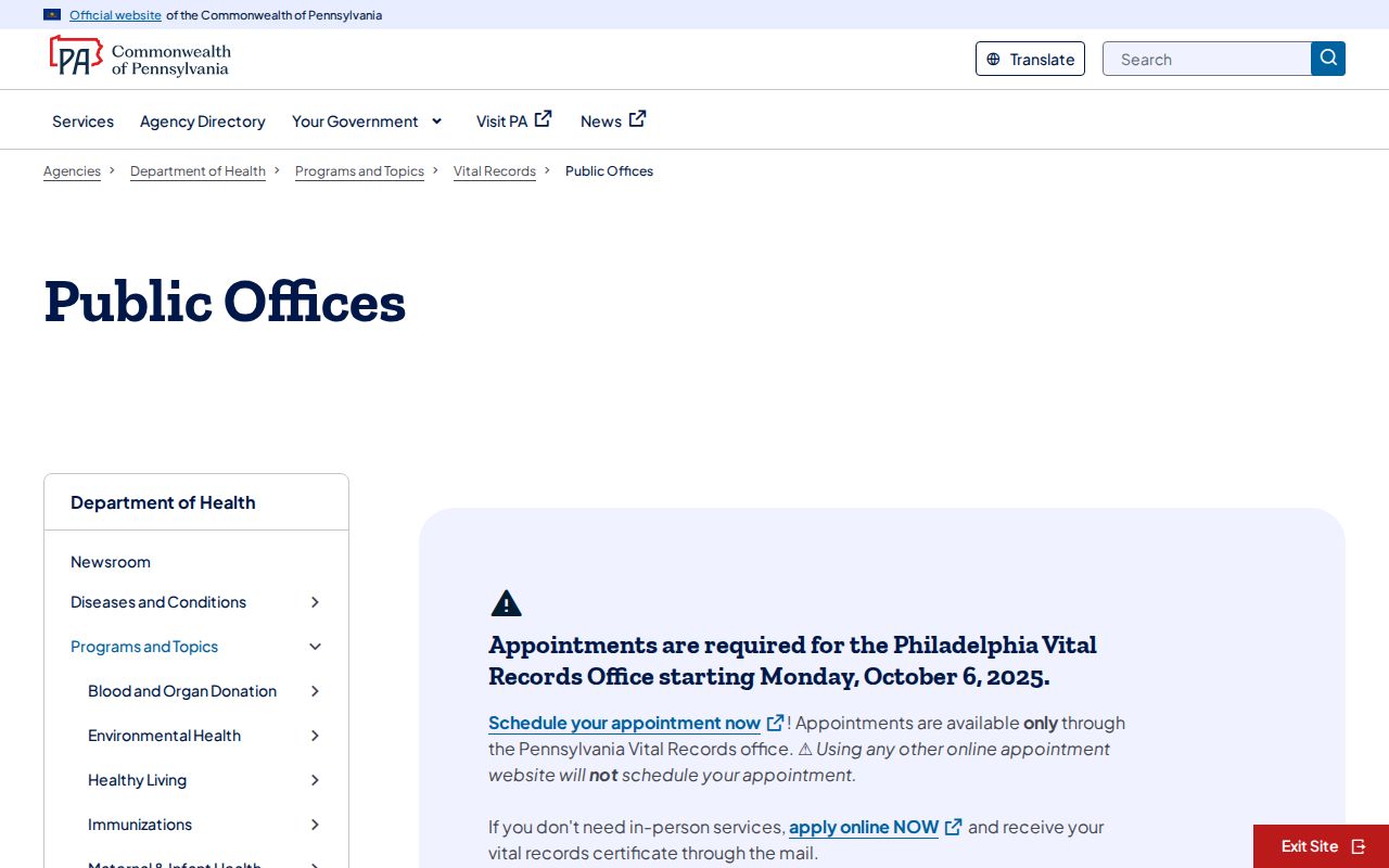 New Castle resident lookup Pennsylvania death certificate information